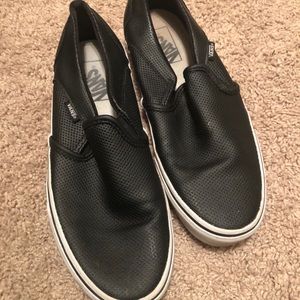 Black Leather Vans